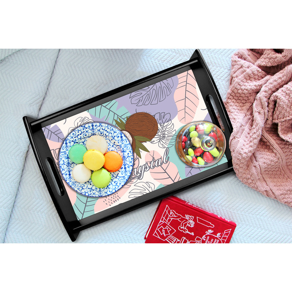 Coconut and Leaves Black Tray - Lifestyle (UPDATED)