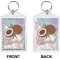 Coconut and Leaves Bling Keychain (Front + Back)