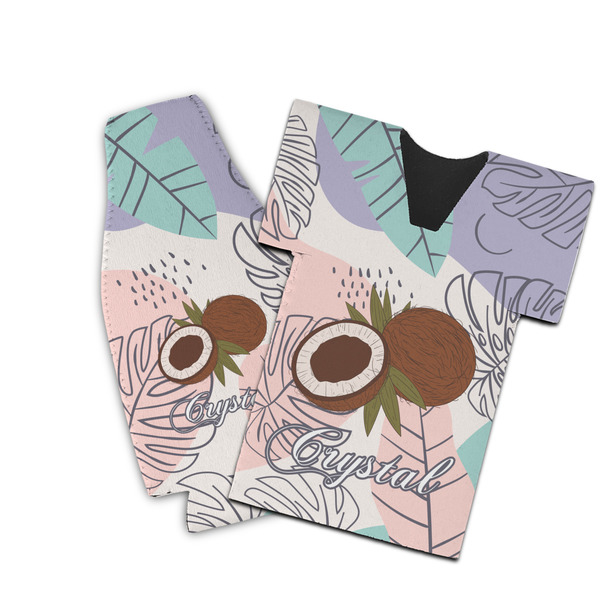 Custom Coconut and Leaves Bottle Cooler (Personalized)