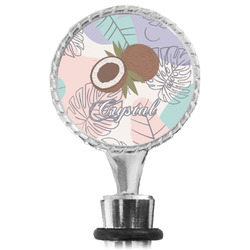 Coconut and Leaves Wine Bottle Stopper (Personalized)