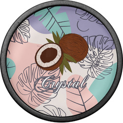 Coconut and Leaves Cabinet Knob (Black) (Personalized)