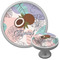 Coconut and Leaves Cabinet Knob (Silver) (Personalized)
