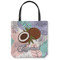 Coconut and Leaves Canvas Tote Bag (Front)