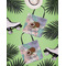 Coconut and Leaves Canvas Tote Lifestyle Front and Back- 13x13
