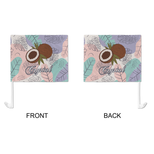 Coconut and Leaves Car Flag - Large - APPROVAL