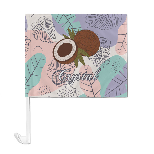 Coconut and Leaves Car Flag - Large - FRONT