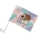 Coconut and Leaves Car Flag - Small w/ Name or Text