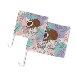 Coconut and Leaves Car Flag (Personalized)