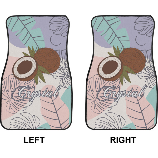 Coconut and Leaves Car Mat Front - Approval