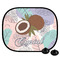 Coconut and Leaves Car Sun Shade- Black