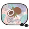 Coconut and Leaves Car Side Window Sun Shade w/ Name or Text