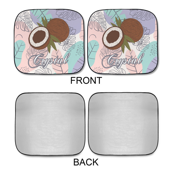 Coconut and Leaves Car Sun Shades - APPROVAL