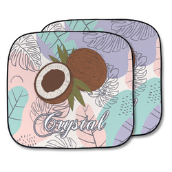Coconut and Leaves Car Sun Shade - Two Piece (Personalized)