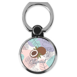 Coconut and Leaves Cell Phone Ring Stand & Holder (Personalized)