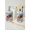 Coconut and Leaves Ceramic Bathroom Accessories - LIFESTYLE (toothbrush holder & soap dispenser)