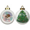 Coconut and Leaves Ceramic Christmas Ornament - X-Mas Tree (APPROVAL)