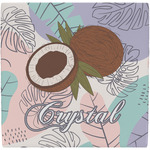 Coconut and Leaves Ceramic Tile Hot Pad w/ Name or Text