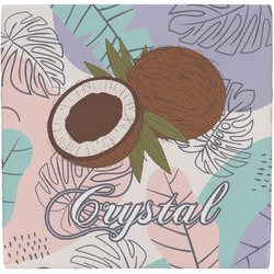 Coconut and Leaves Ceramic Tile Hot Pad w/ Name or Text