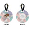 Coconut and Leaves Circle Luggage Tag (Front + Back)