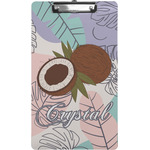 Coconut and Leaves Clipboard (Legal Size) w/ Name or Text