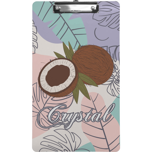 Custom Coconut and Leaves Clipboard (Legal Size) w/ Name or Text