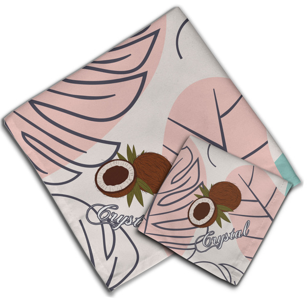 Coconut and Leaves Cloth Napkins - Personalized Lunch & Dinner (PARENT MAIN)