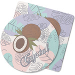 Coconut and Leaves Rubber Backed Coaster (Personalized)
