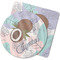 Coconut and Leaves Rubber Backed Coaster (Personalized)
