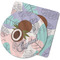Coconut and Leaves Rubber Backed Coaster (Personalized)