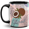 Coconut and Leaves 11 Oz Coffee Mug - Black (Personalized)