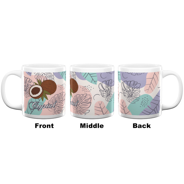 Coconut and Leaves Coffee Mug - 20 oz - White APPROVAL