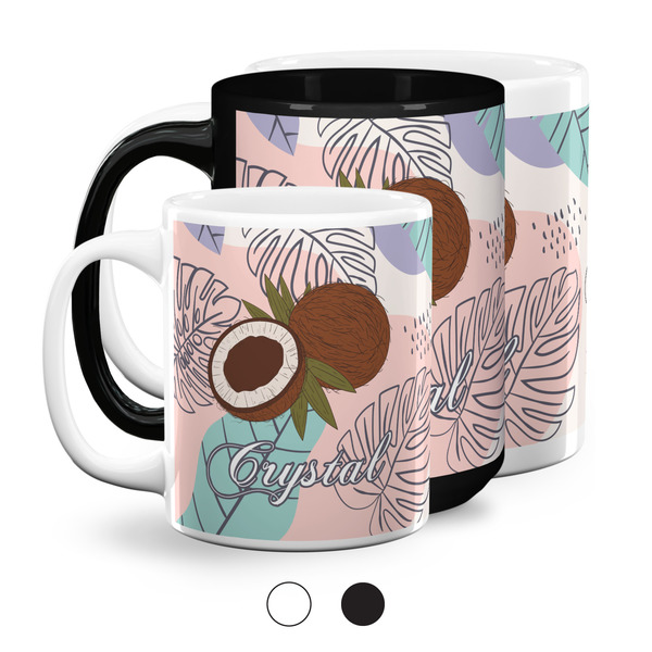 Coconut and Leaves Coffee Mugs Main