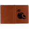 Coconut and Leaves Cognac Leather Passport Holder Outside Single Sided - Apvl