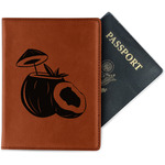 Coconut and Leaves Passport Holder - Faux Leather