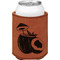 Coconut and Leaves Cognac Leatherette Can Sleeve - Single Front