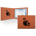 Coconut and Leaves Leatherette Certificate Holder (Personalized)