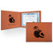 Coconut and Leaves Cognac Leatherette Diploma / Certificate Holders - Front and Inside - Main