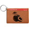 Coconut and Leaves Leatherette Keychain ID Holder - Single Sided
