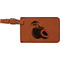 Coconut and Leaves Cognac Leatherette Luggage Tags