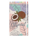 Coconut and Leaves Colored Pencils (Personalized)