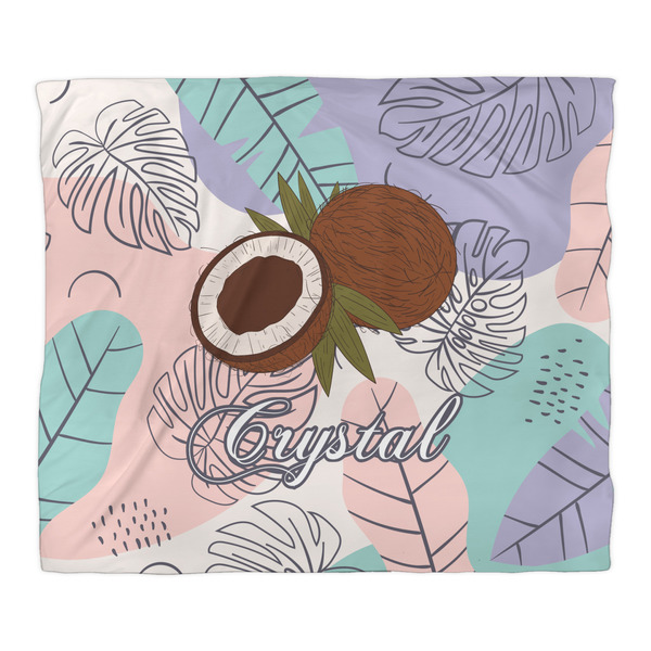 Coconut and Leaves Comforter - King - Front