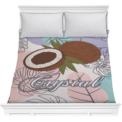 Coconut and Leaves Comforter - Full / Queen w/ Name or Text