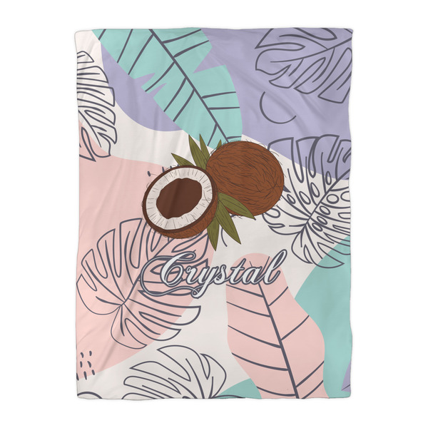 Coconut and Leaves Comforter - Twin XL - Front