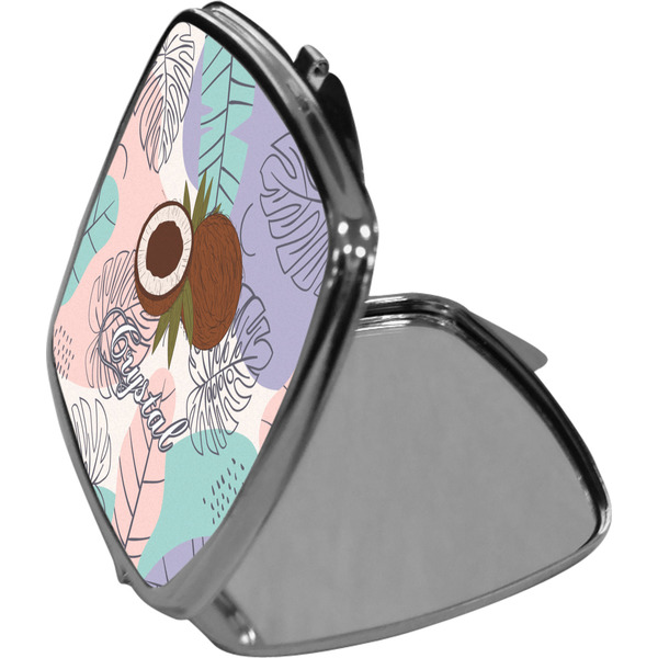 Coconut and Leaves Compact Mirror (Side View)