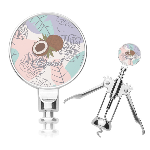 Custom Coconut and Leaves Corkscrew (Personalized)