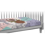 Coconut and Leaves Crib Fitted Sheet w/ Name or Text