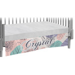 Coconut and Leaves Crib Skirt w/ Name or Text