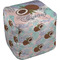 Coconut and Leaves Cube Pouf Ottoman (Bottom)