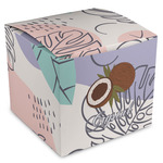 Coconut and Leaves Cube Favor Gift Boxes (Personalized)
