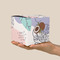 Coconut and Leaves Cube Favor Gift Box - On Hand - Scale View